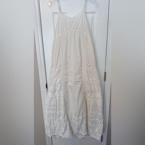 Sundance | Embroidered/Lace Cotton Maxi Dress | White | Size S